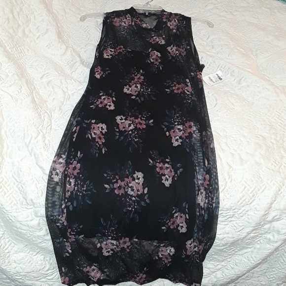 Black mesh floral dress - Picture 1 of 4